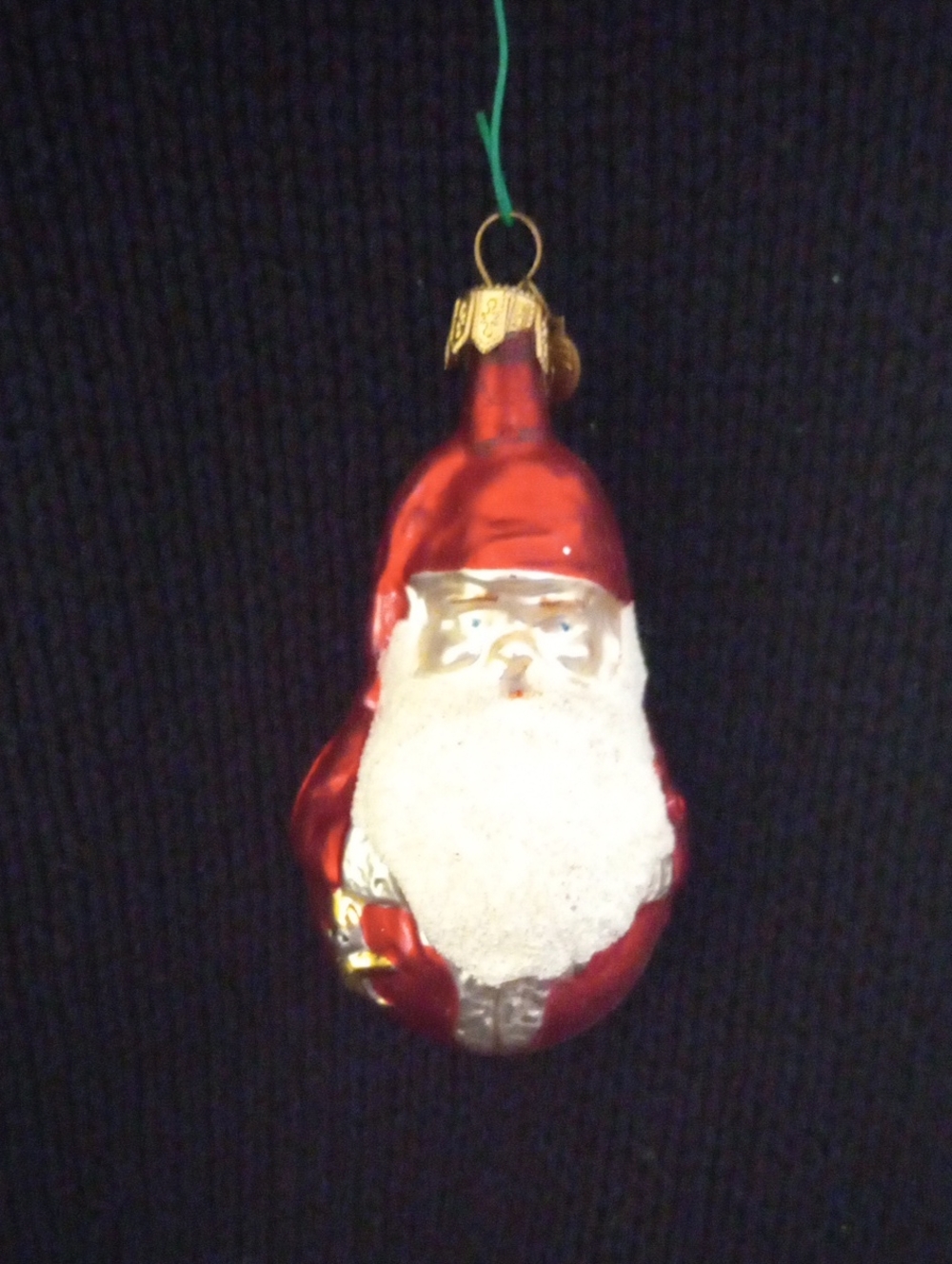 Dept 56 Blown Glass Roly Poly Santa Claus Christmas Ornament
